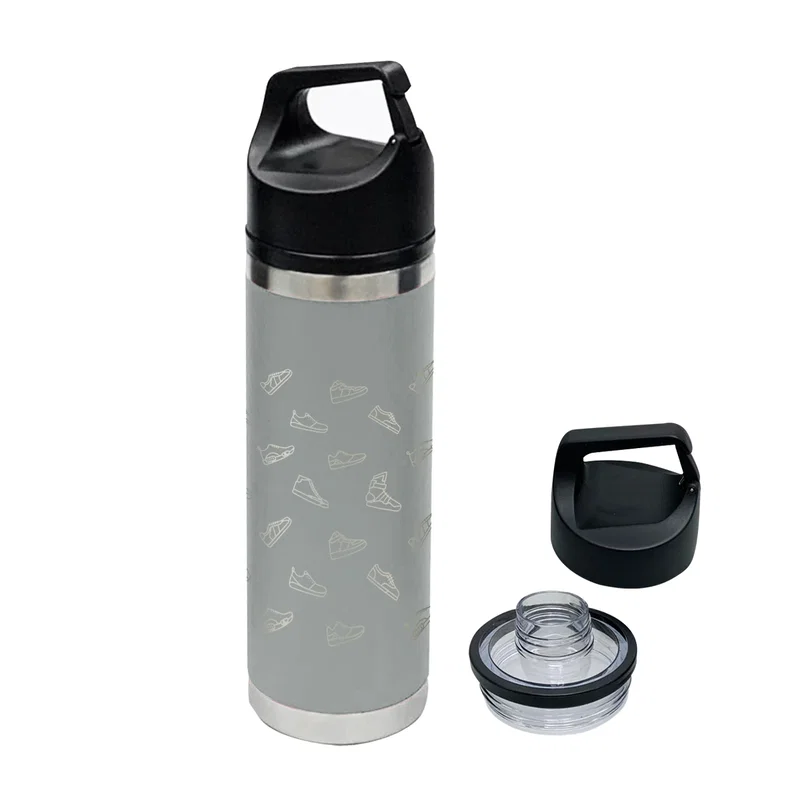 Blank imprint panel across the front face of the bottle.
