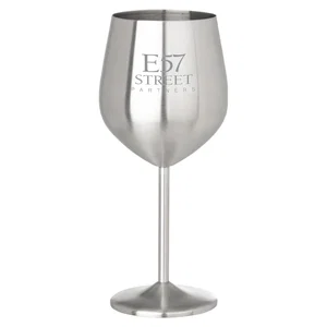 Custom Stainless Steel Stemmed Wine Glass - 18 oz.