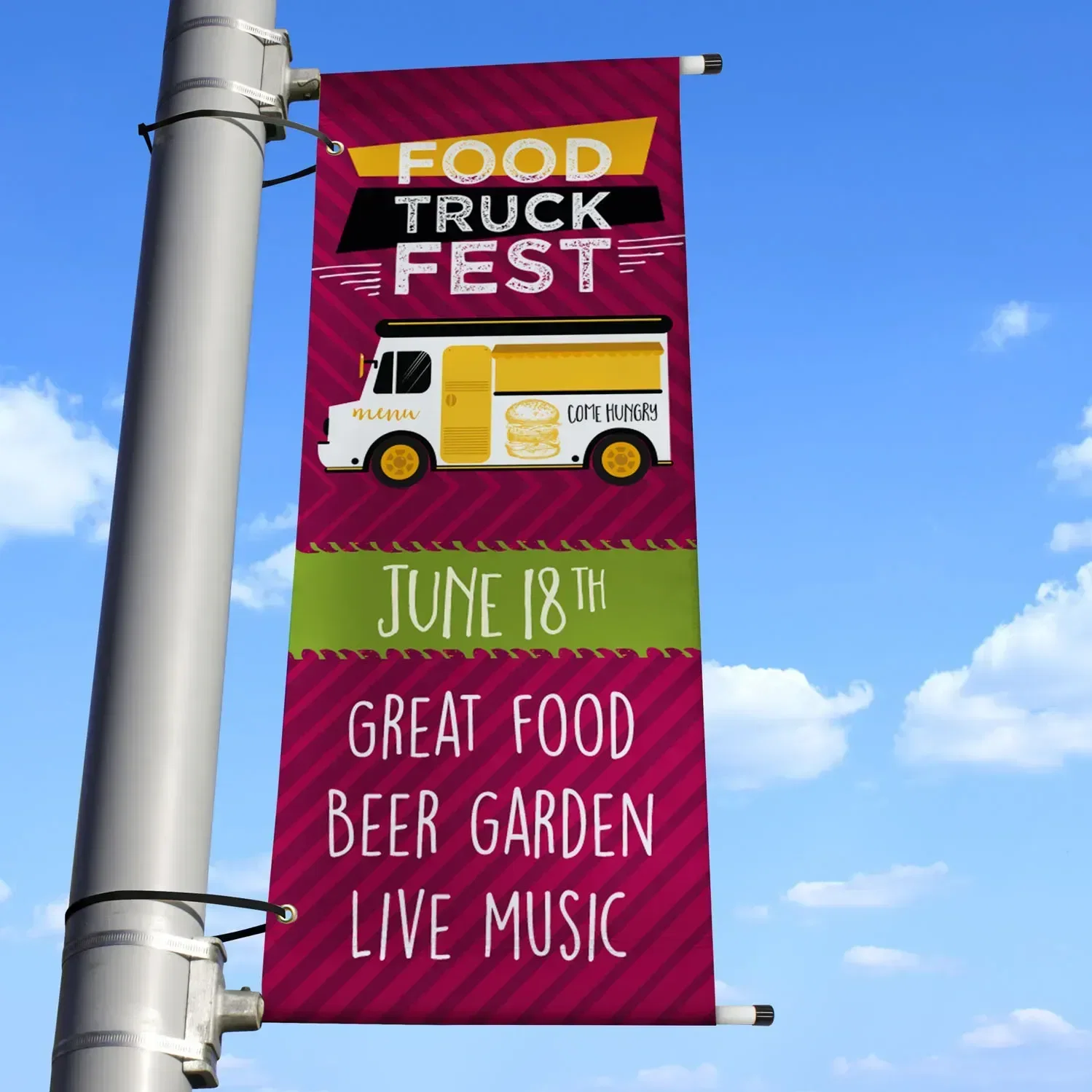 18" x 48" Vinyl Boulevard Banner Double-Sided — view 2