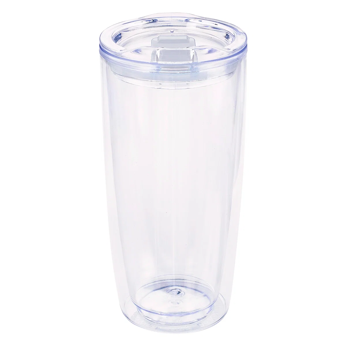 Blue lid slider closed on top of the cup