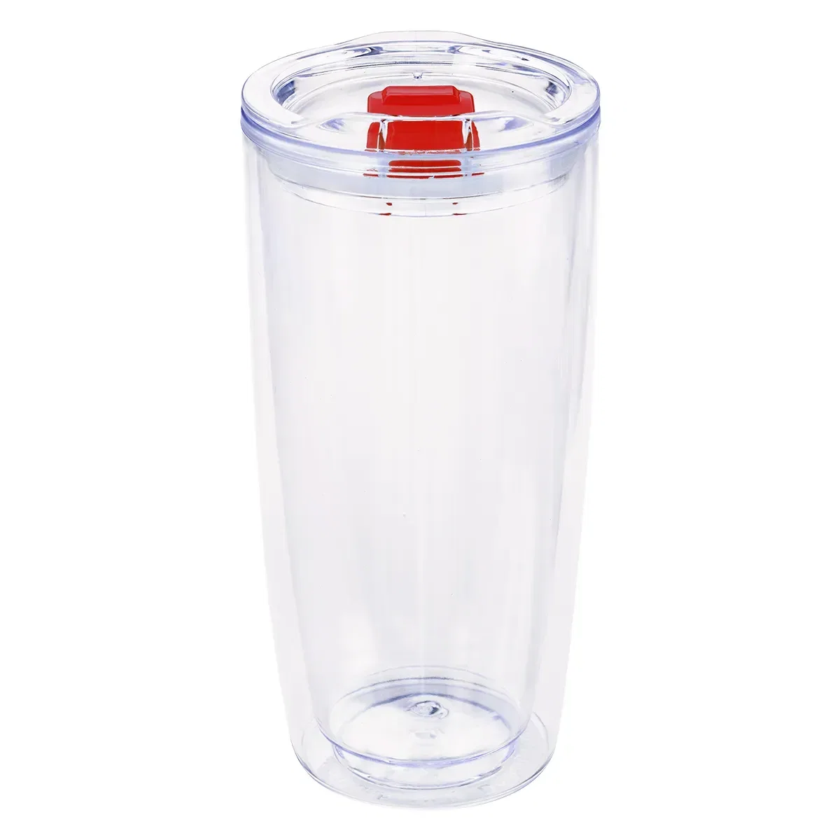 Tall tumbler standing about seven inches high
