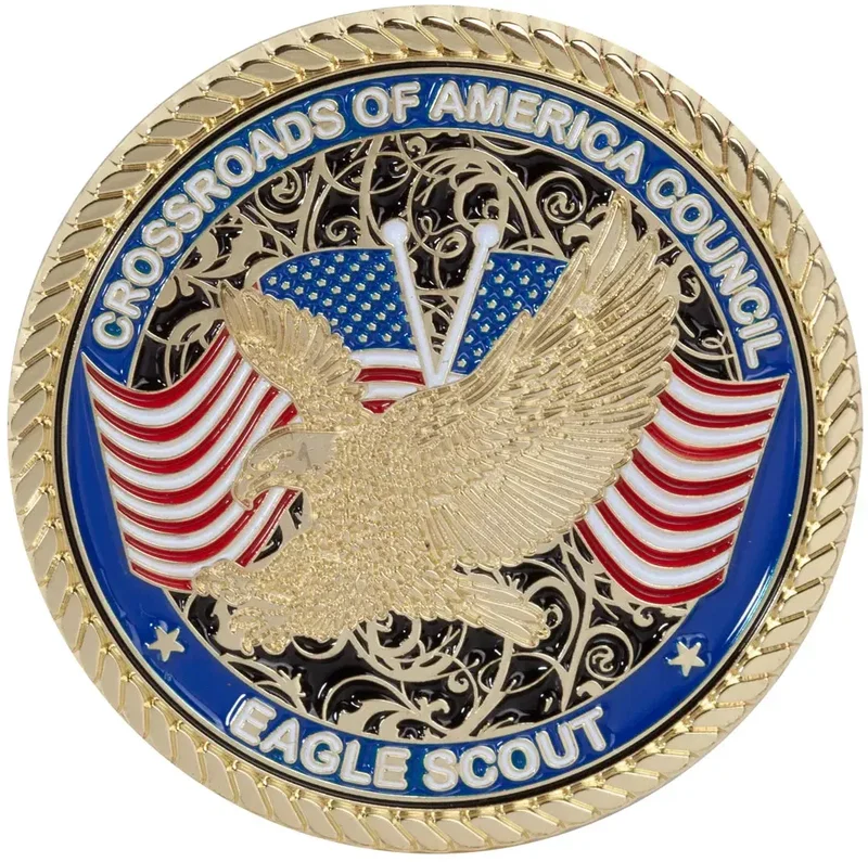 Custom Brass Challenge Coins (2.25") - 4 Colors, 2 Sided — view 2