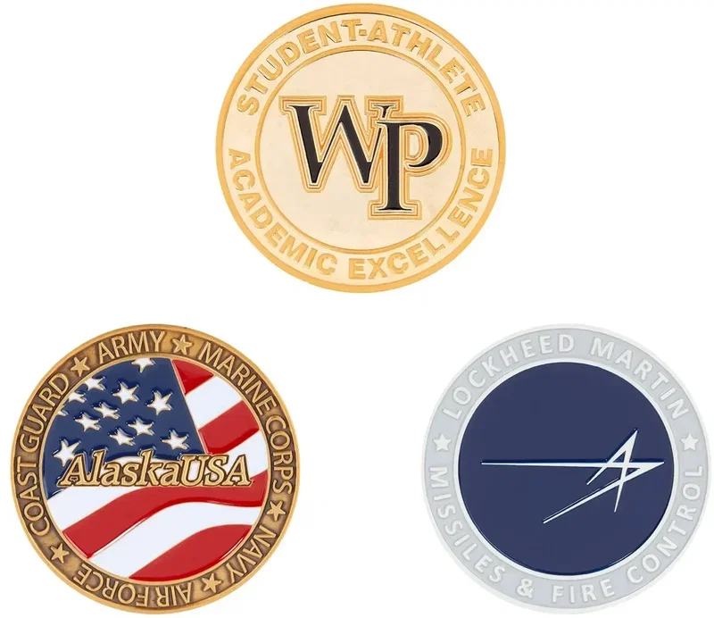 Custom Brass Challenge Coins (2.25") - 4 Colors, 2 Sided — view 5