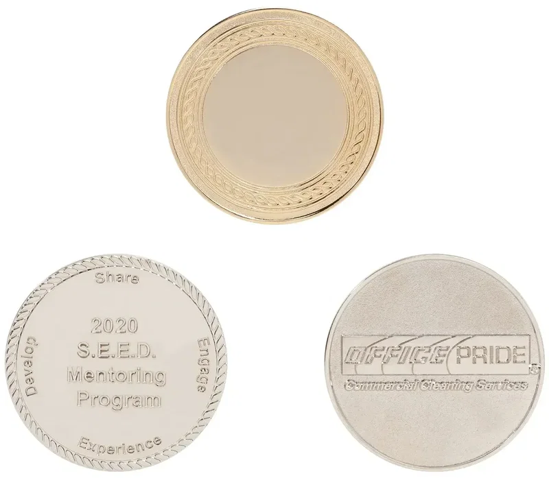 Customized Zinc Challenge Coins - 2.25", 4 Colors, 2 Sided — view 6