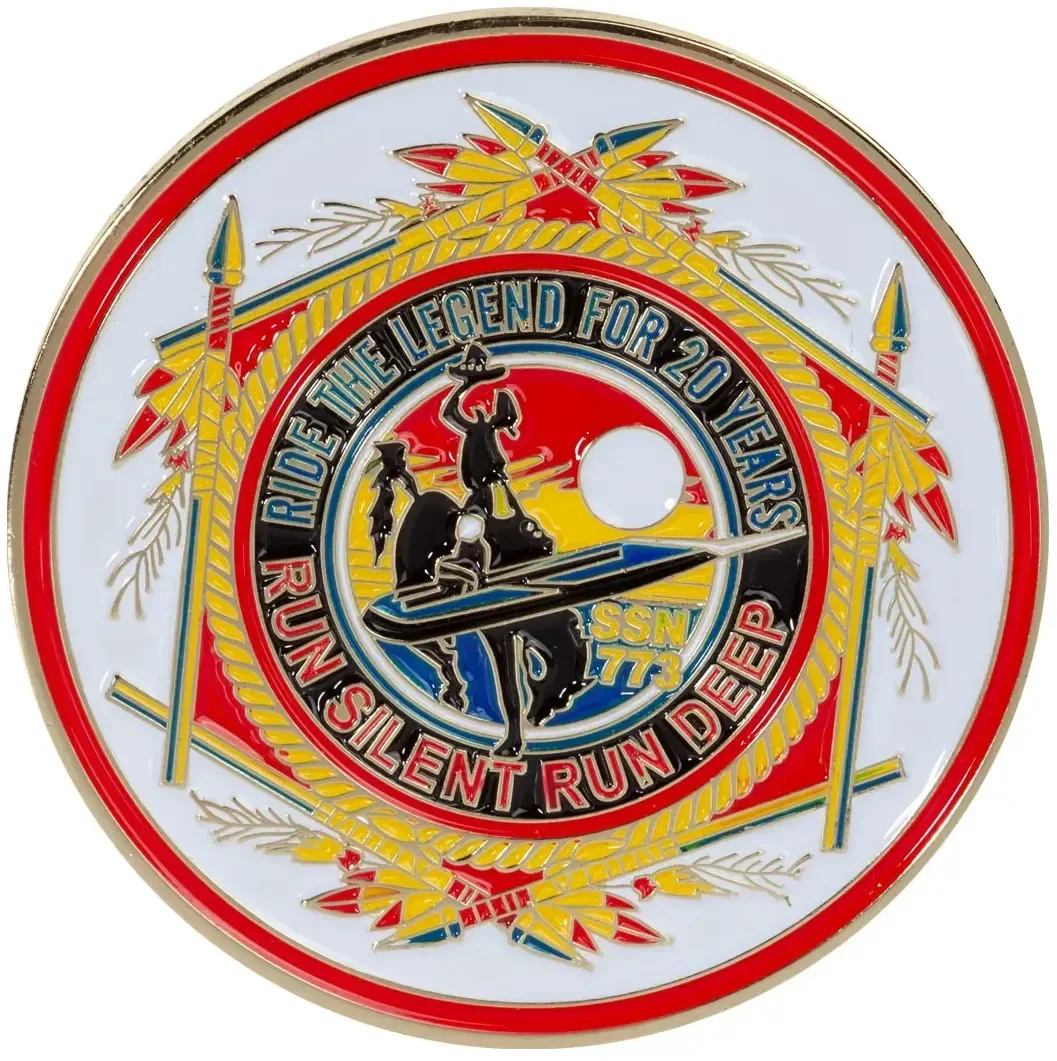 2.25" Brass Challenge Coin (4 Colors on 1 Side) — view 3