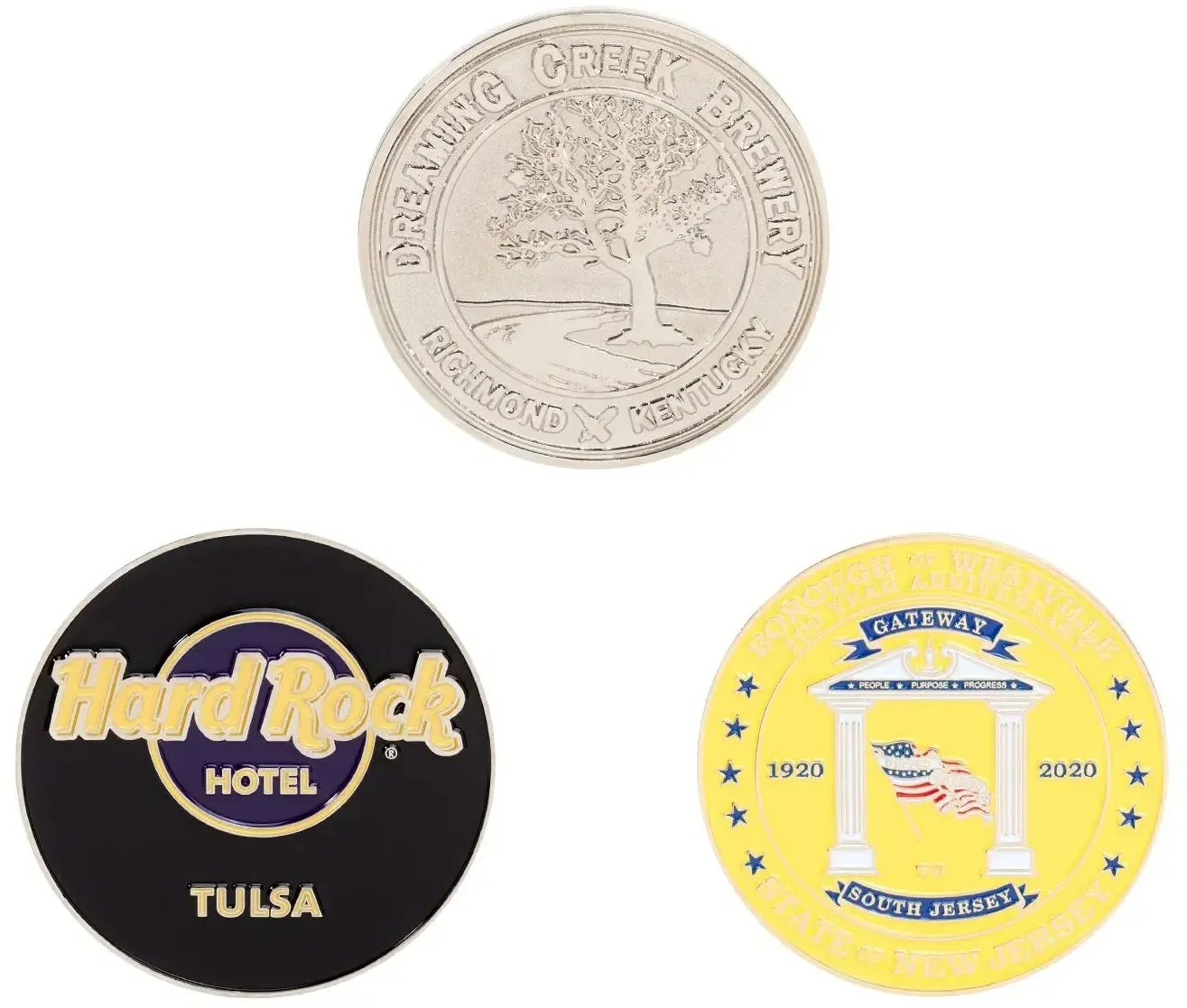Custom Zinc Challenge Coins - 2.5" (4 Colors, 1 Side) — view 3