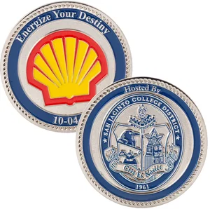 Custom Double-Sided Brass Challenge Coins (2.5" - 4 Colors)