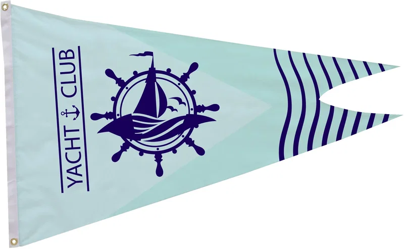 2.5' x 4' Nylon Burgee Flag Single-Sided — view 2