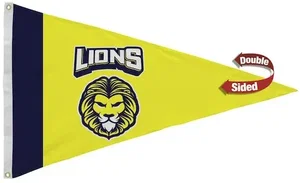 2.5' x 4' Nylon Pennant Flag Double-Sided