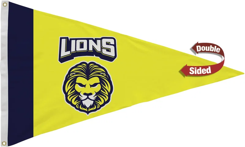 2.5' x 4' Nylon Pennant Flag Double-Sided — view 2
