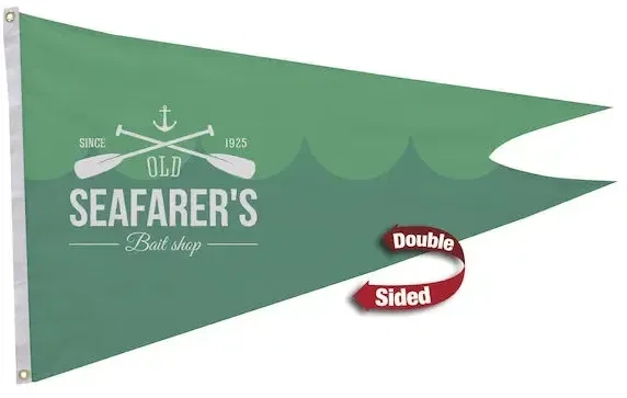 2.5' x 4' Polyester Burgee Flag Double-Sided