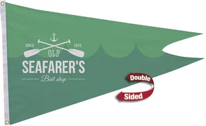 2.5' x 4' Polyester Burgee Flag Double-Sided