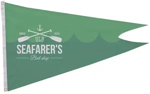 2.5' x 4' Polyester Burgee Flag Single-Sided