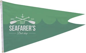 2.5' x 4' Polyester Burgee Flag Single-Sided