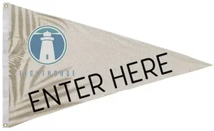 2.5' x 4' Polyester Pennant Flag Single-Sided