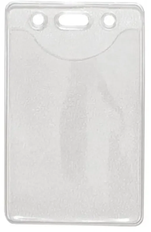 Personalized Vertical Clear Vinyl Badge Holder (2.6" x 4.06") - Pack of 100 — view 2