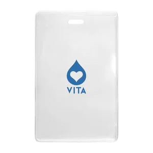 Custom Logo Proximity Card Holder (Vertical - Frosted Back)