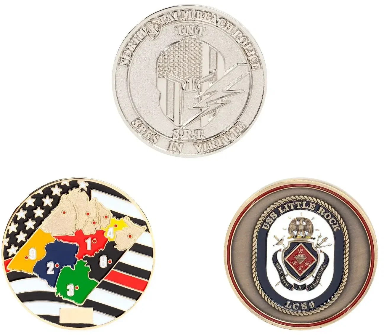 Custom Zinc Challenge Coins - 2.75" (4 Colors - 1 Side) — view 2