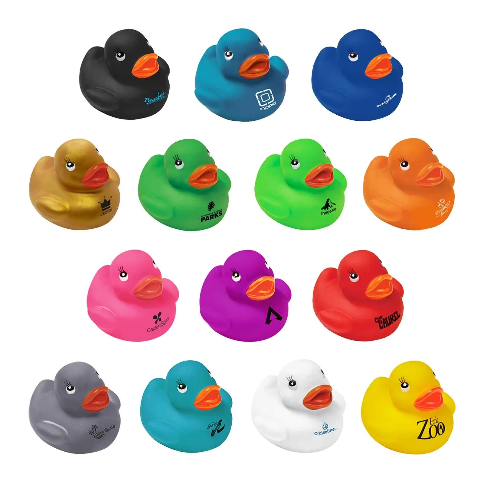 Assorted Colorful Rubber Ducks - 2" — view 2