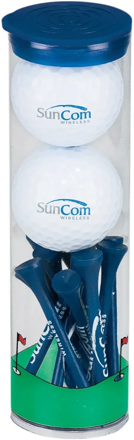 Custom Golf Ball Tube Set — view 2