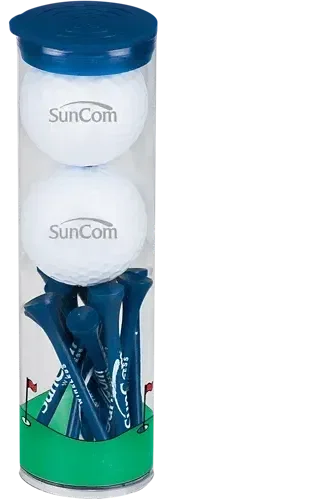 2 Ball Tall Tube W/ Pinnacle Rush Golf Balls