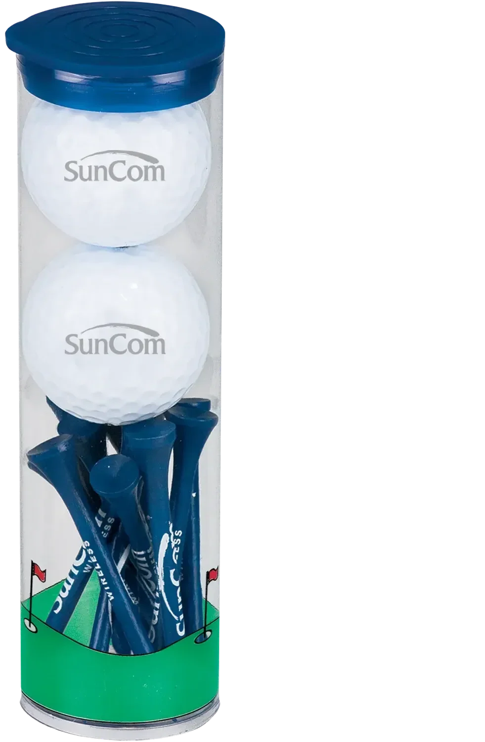 2 Ball Tall Tube W/ Pinnacle Rush Golf Balls — view 2