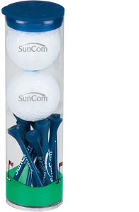 2 Ball Tall Tube W/ Pinnacle Rush Golf Balls