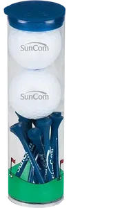 2 Ball Tall Tube With Wilson Chaos Golf Balls