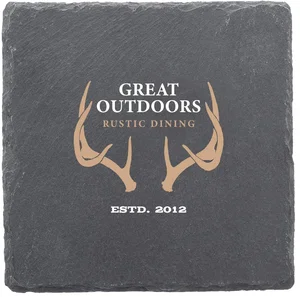 Personalized Slate Square Coasters (2 Color)