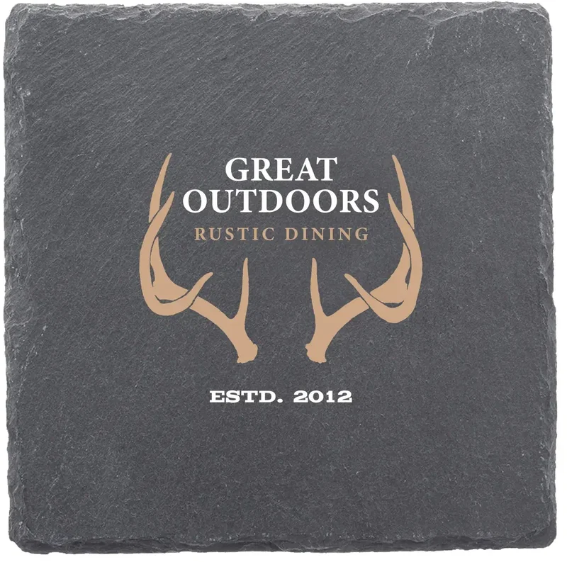 Personalized Slate Square Coasters (2 Color)