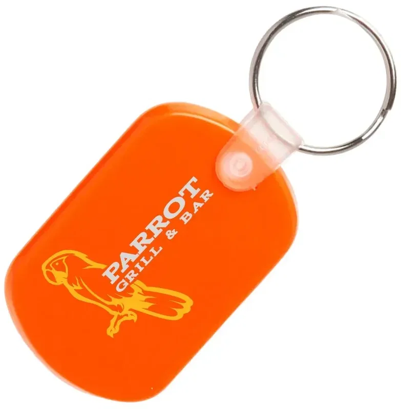 Custom Soft Plastic Key Tags - 2 Color — view 2