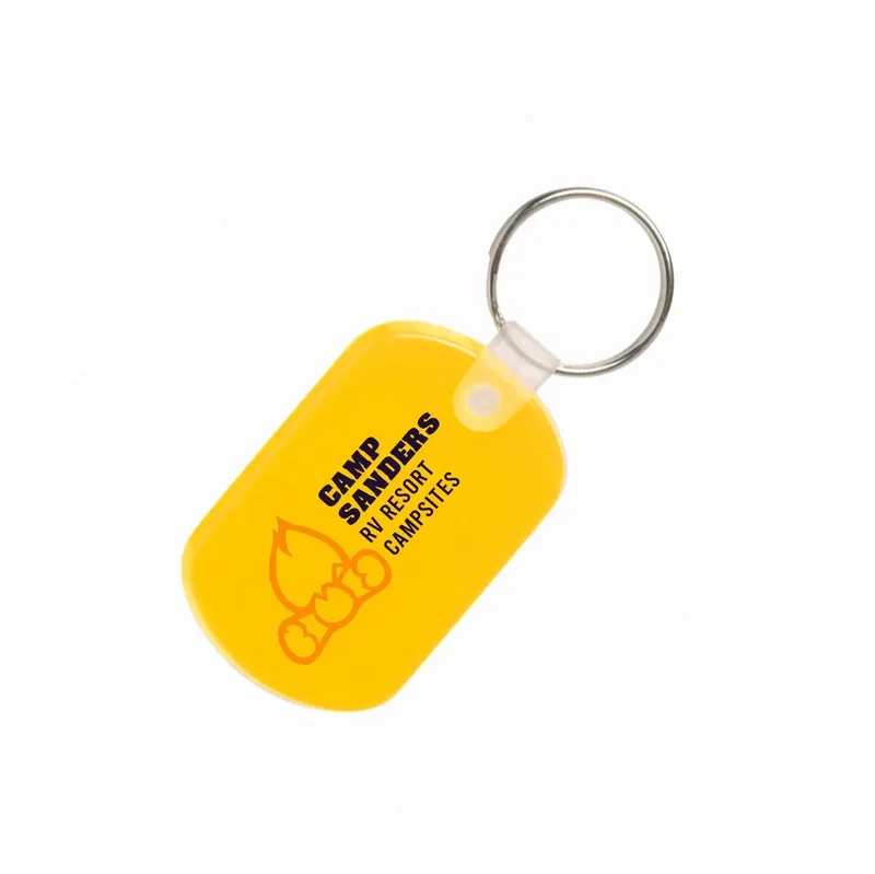 Custom Soft Plastic Key Tags - 2 Color — view 5