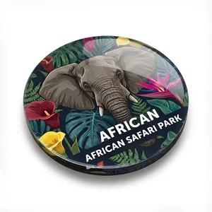 2" Diameter Circle Clear Acrylic Magnet, Full-Color Imprint