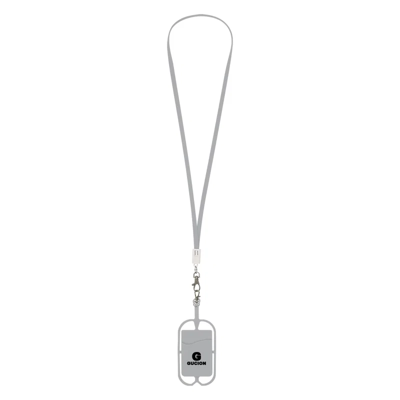 2-In-1 Charging Cable Lanyard With Phone Holder & Wallet — view 5