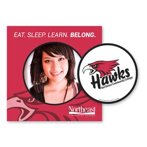 2-in-1 Circle Car Magnet with Picture Frame