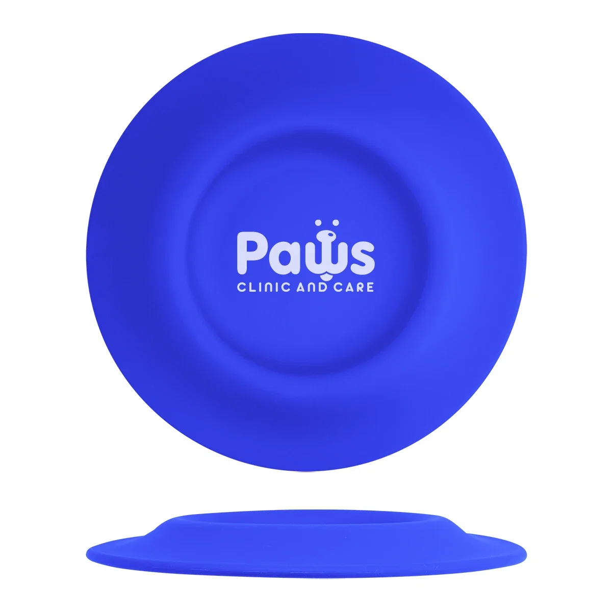 Flying disc that flips over to serve as a pet bowl