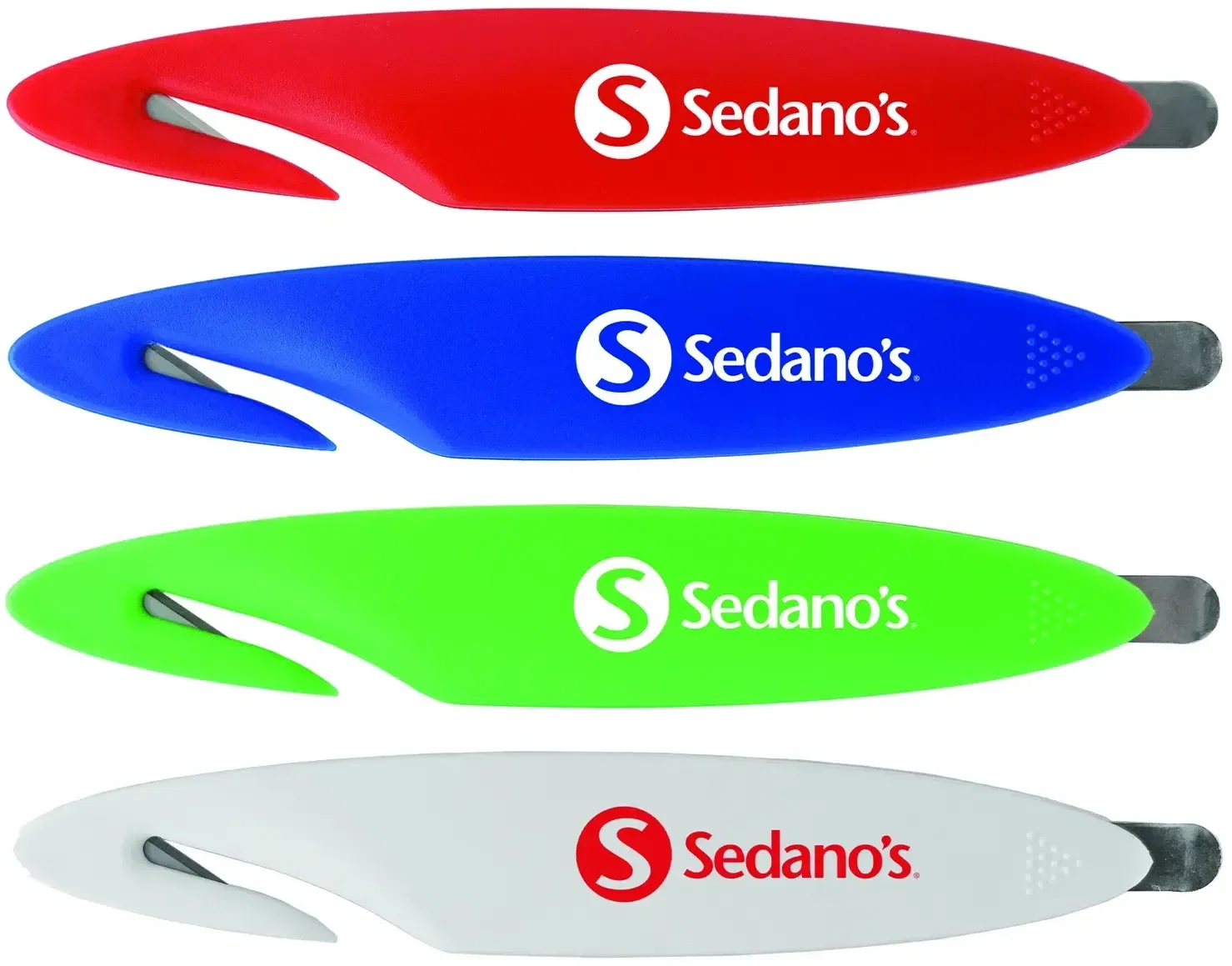 Letter Opener/Staple Remover. Two-in-one plastic letter opener and staple remover for office desk gifts, view 3