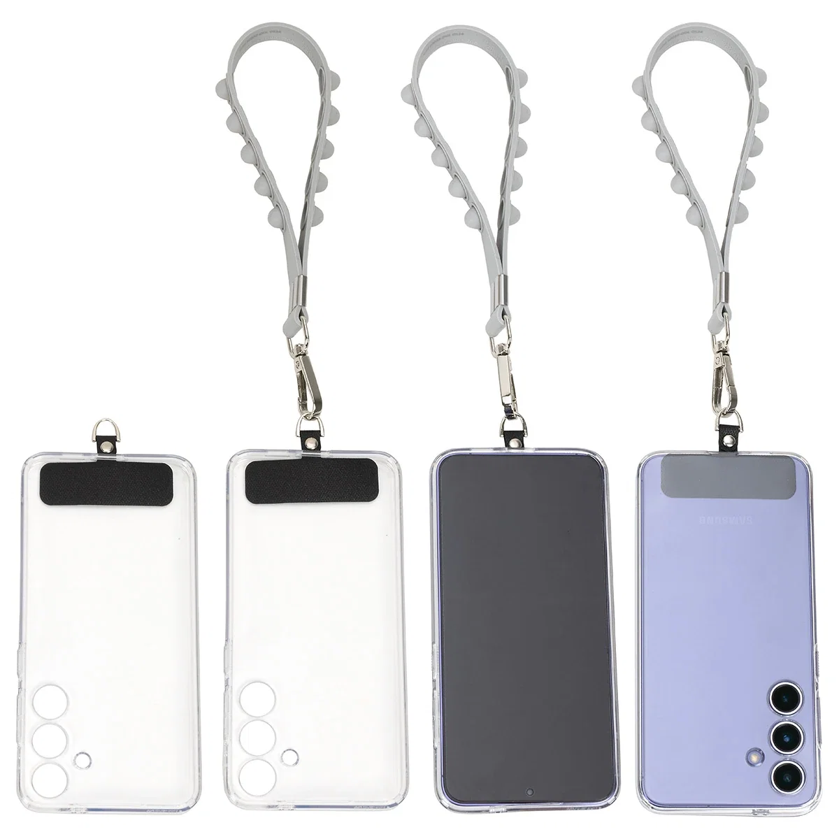 Close-up of the push pop bubbles on the 2-in-1 Stress Reliever Phone and Keychain Wristlet