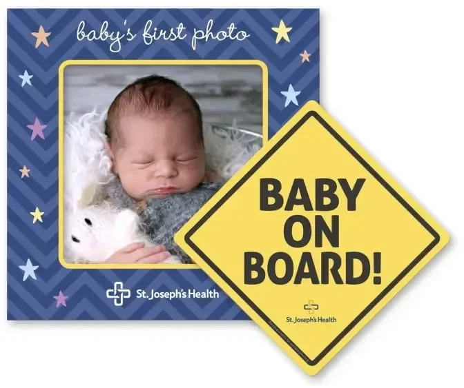 2-in-1 Square Car Magnet w/Picture Frame