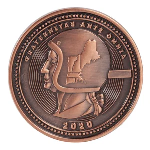 2" Brass Challenge Coin (No Color Fill)