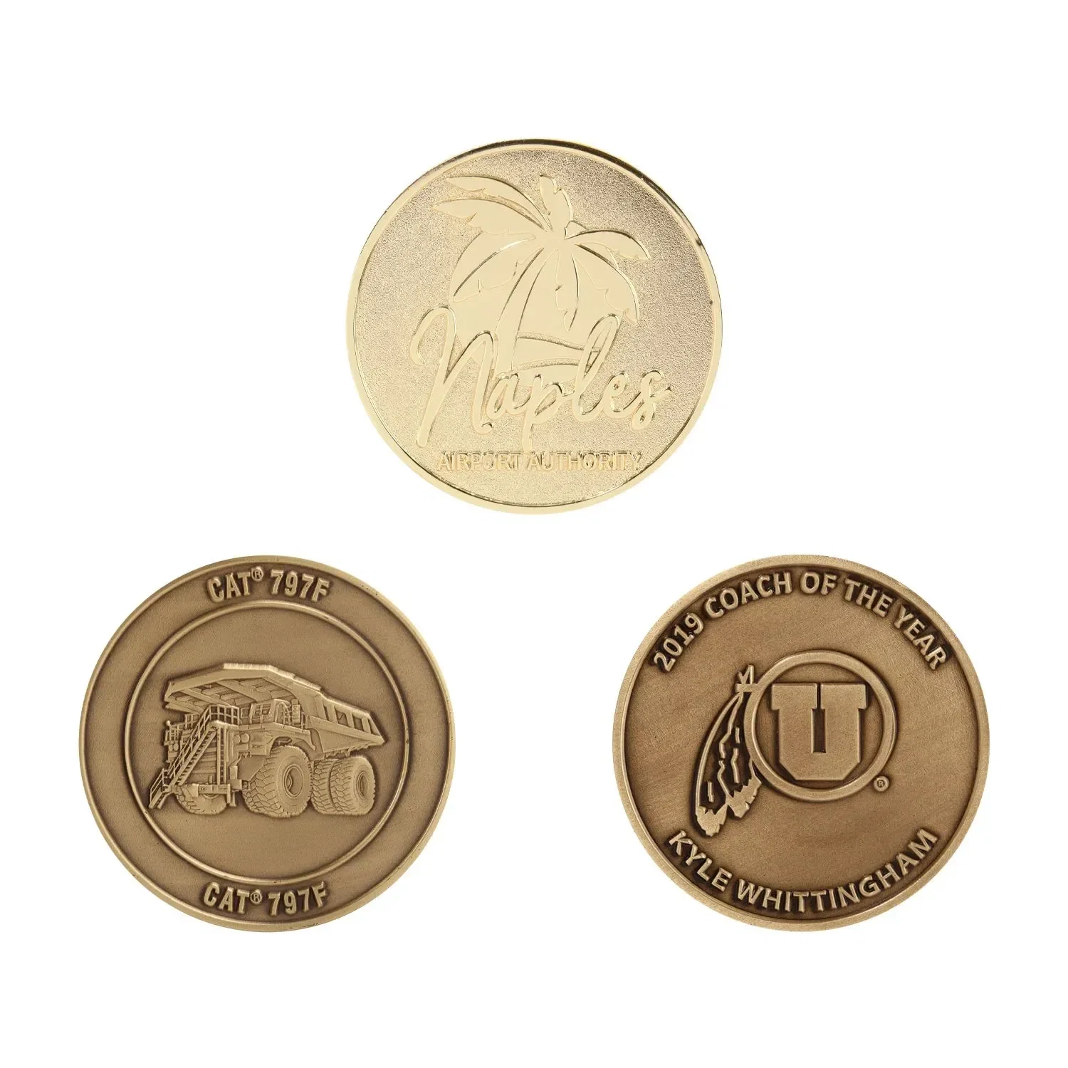 Branded Brass Challenge Coins — view 4
