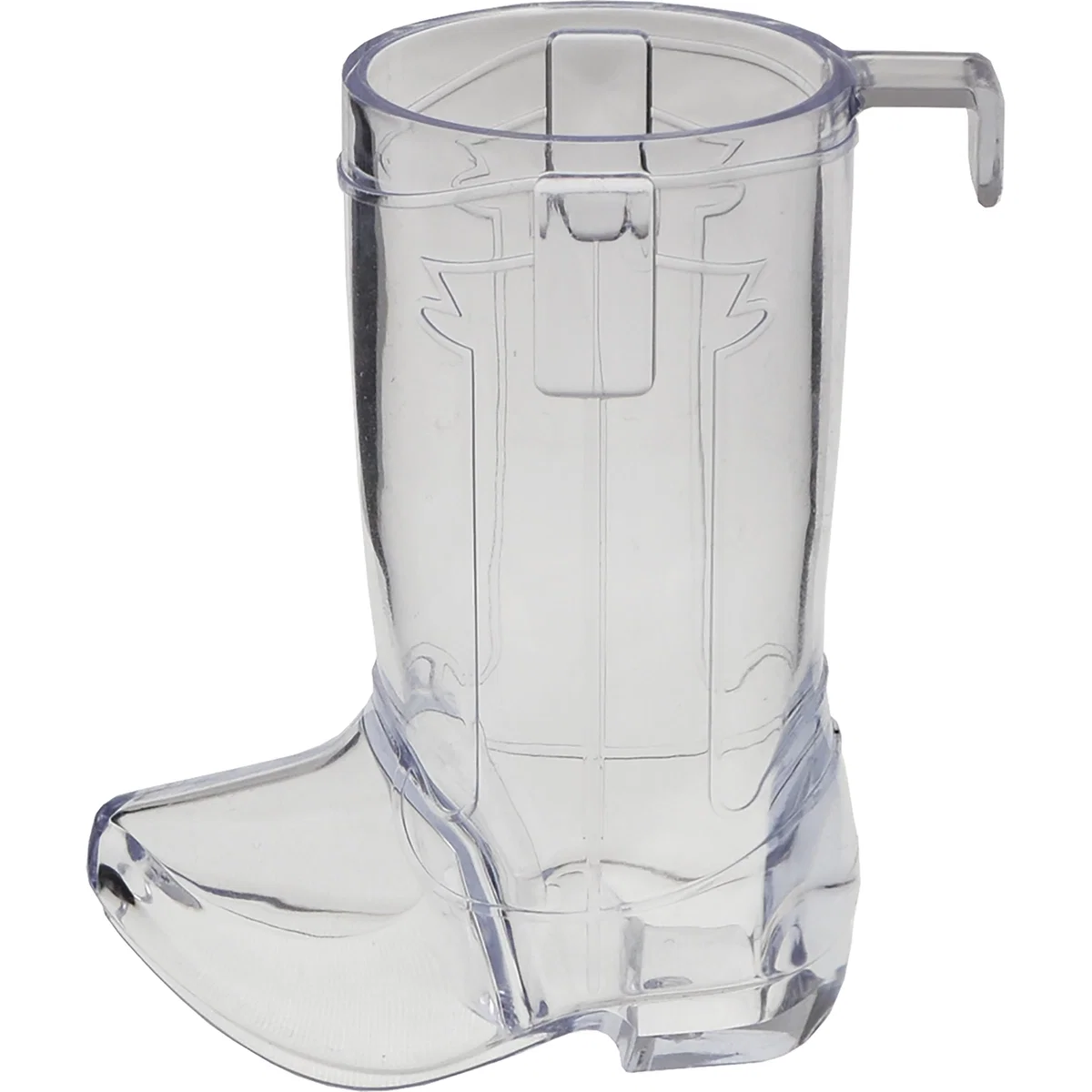 2 oz. Plastic Boot Shaped Sidecar Hook Shot Glass — view 2