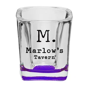 2 oz. Square Shot Glass, Thick Wall Glass