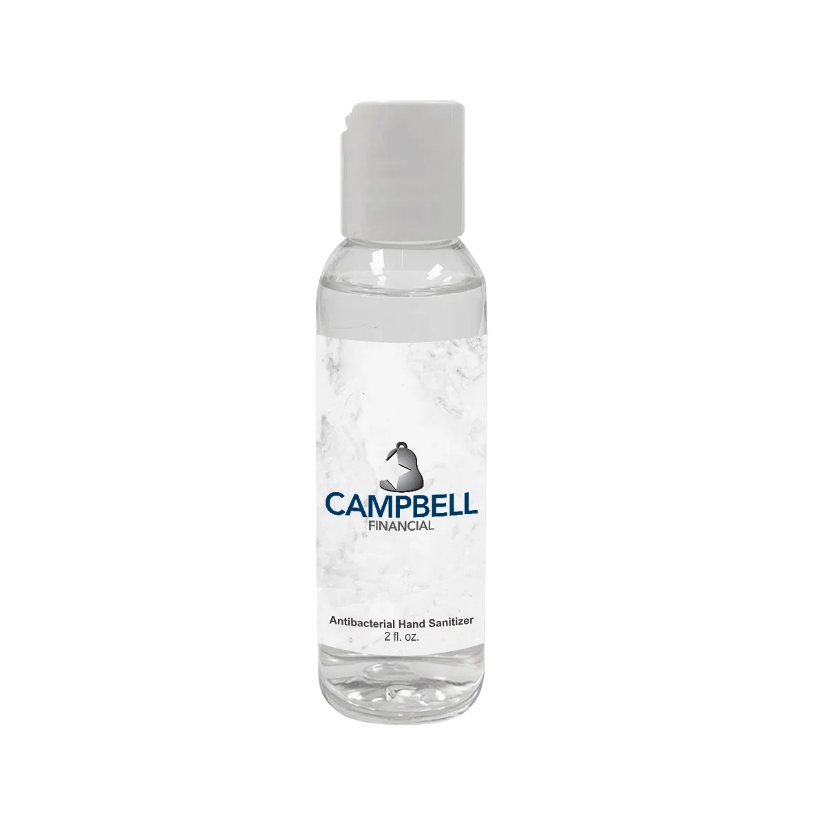 Hand sanitizer gel bottle made in the USA, shown upright