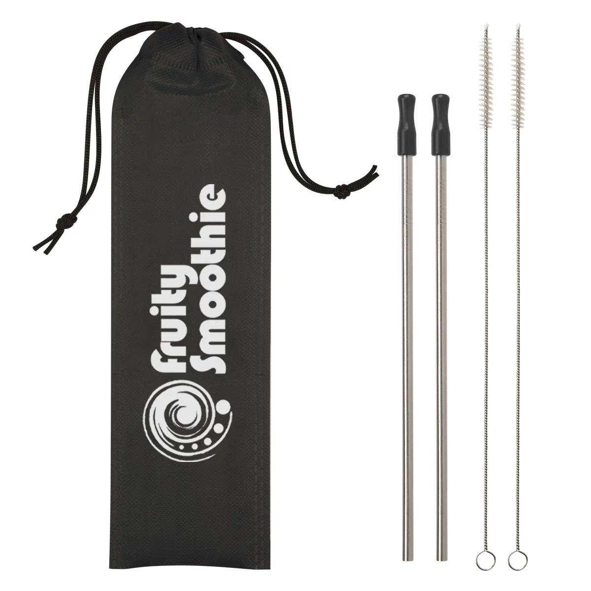 Trio of drinking straws arranged in parallel