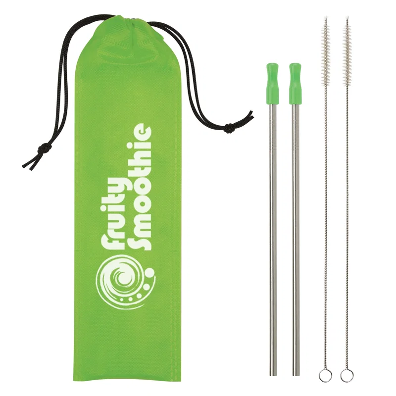 2-Pack Stainless Steel Straw Kit — view 2