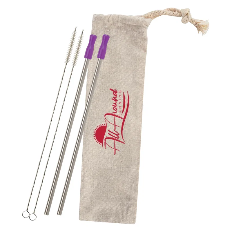 2-Pack Stainless Straw Kit with Cotton Pouch — view 17