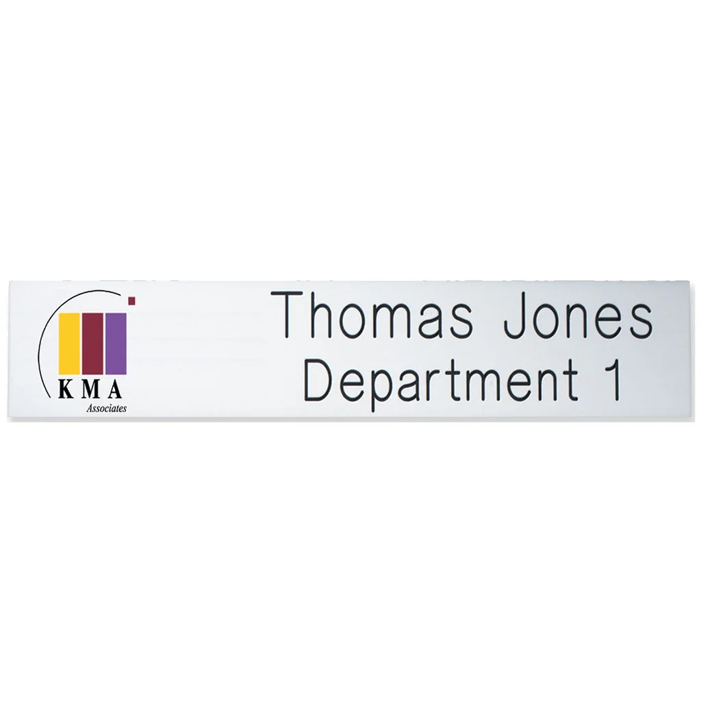 2-Ply Plastic Desk & Wall Plate Engraved and Printed: 10" x 2"