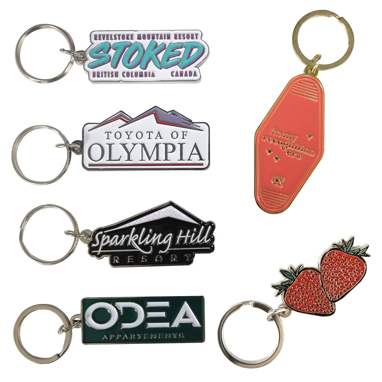 2" x 1" Diestruck Soft Enamel Keychain — view 3