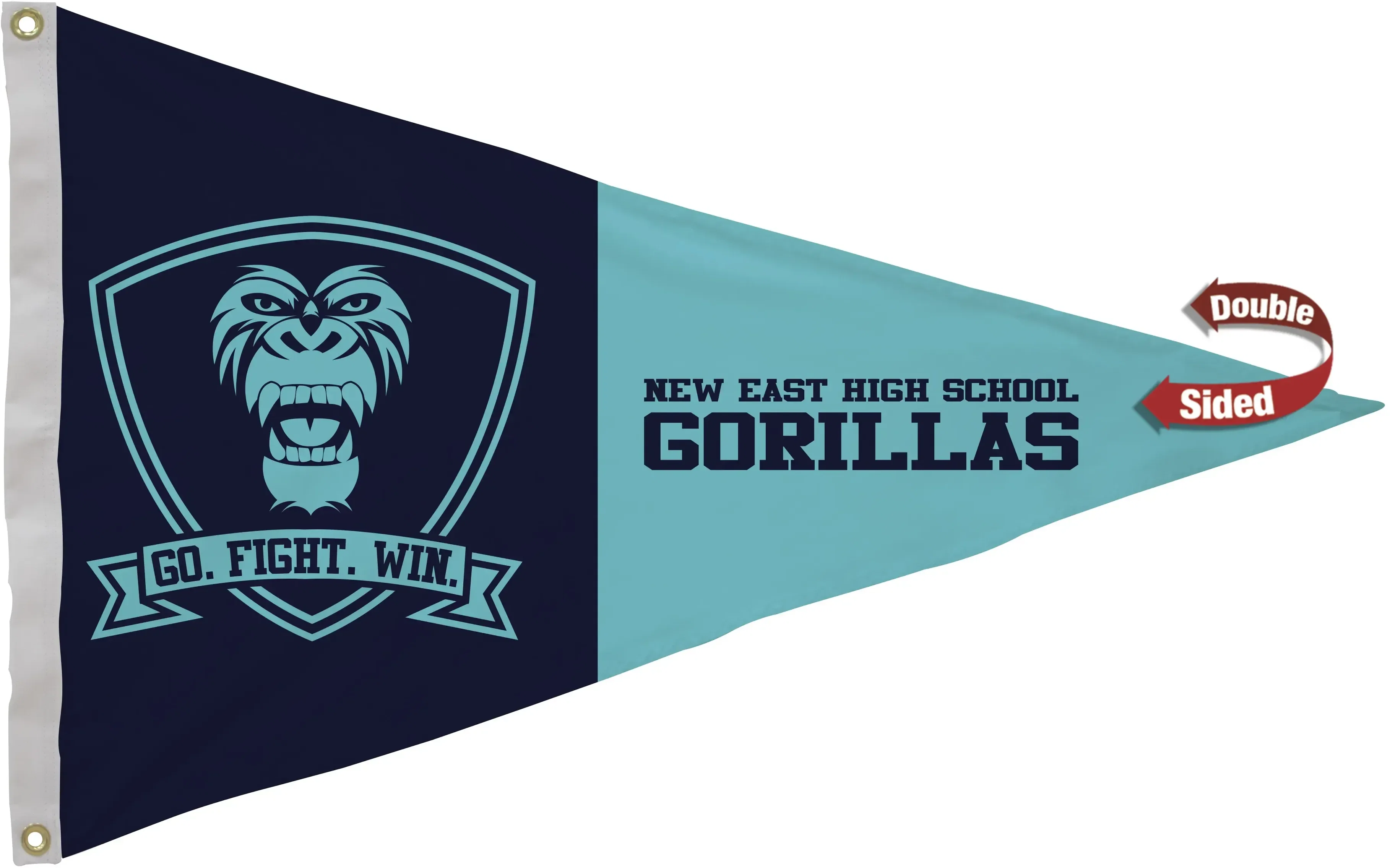 2' x 3' Nylon Pennant Flag Double-Sided — view 3